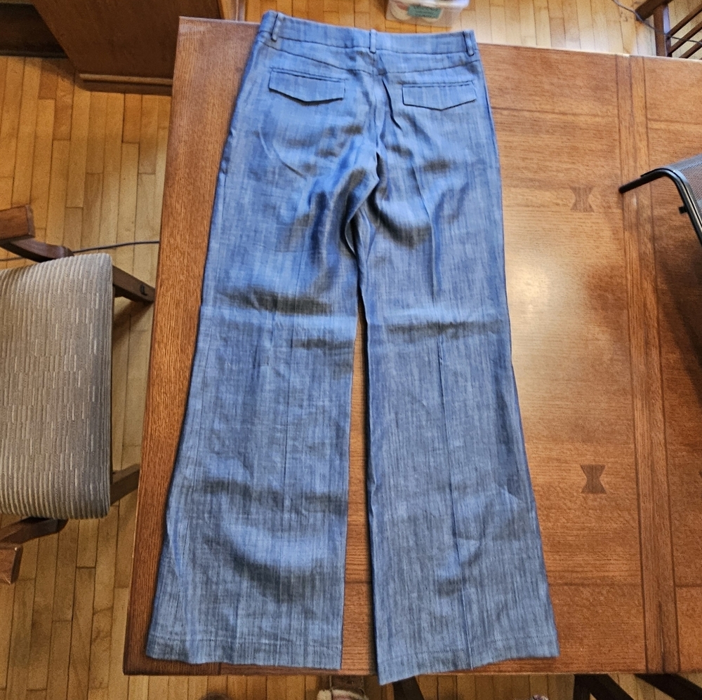Tibi Chambray Wide Leg Pants 4 - Picture 2 of 13